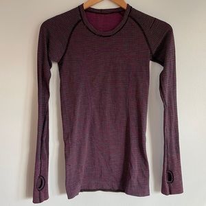 lululemon swiftly long sleeve stripped print
